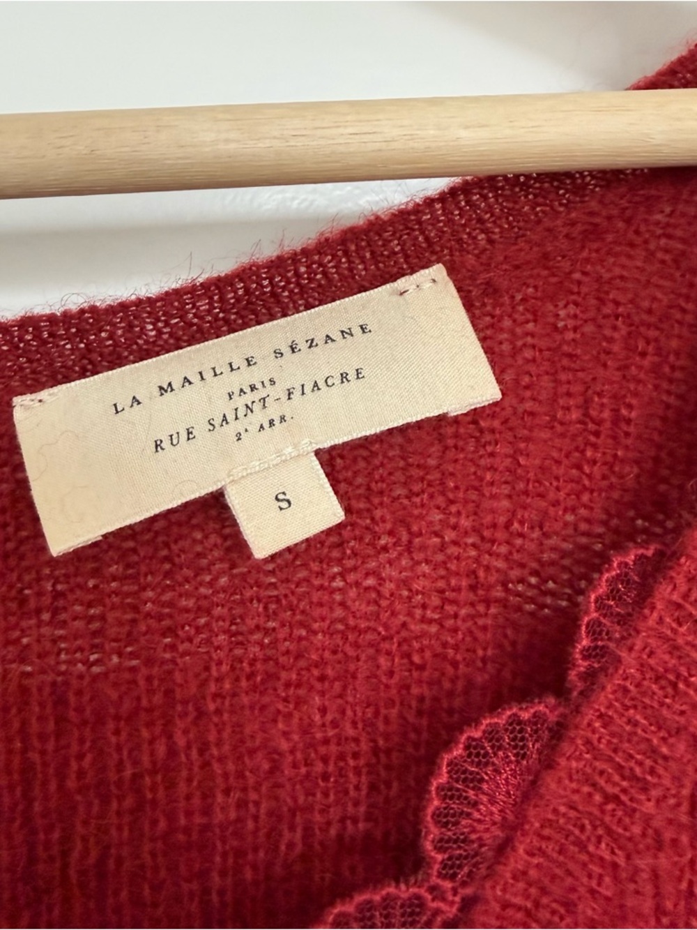 Sezane Nicky Sweater in Raspberry - Picture 6 of 9